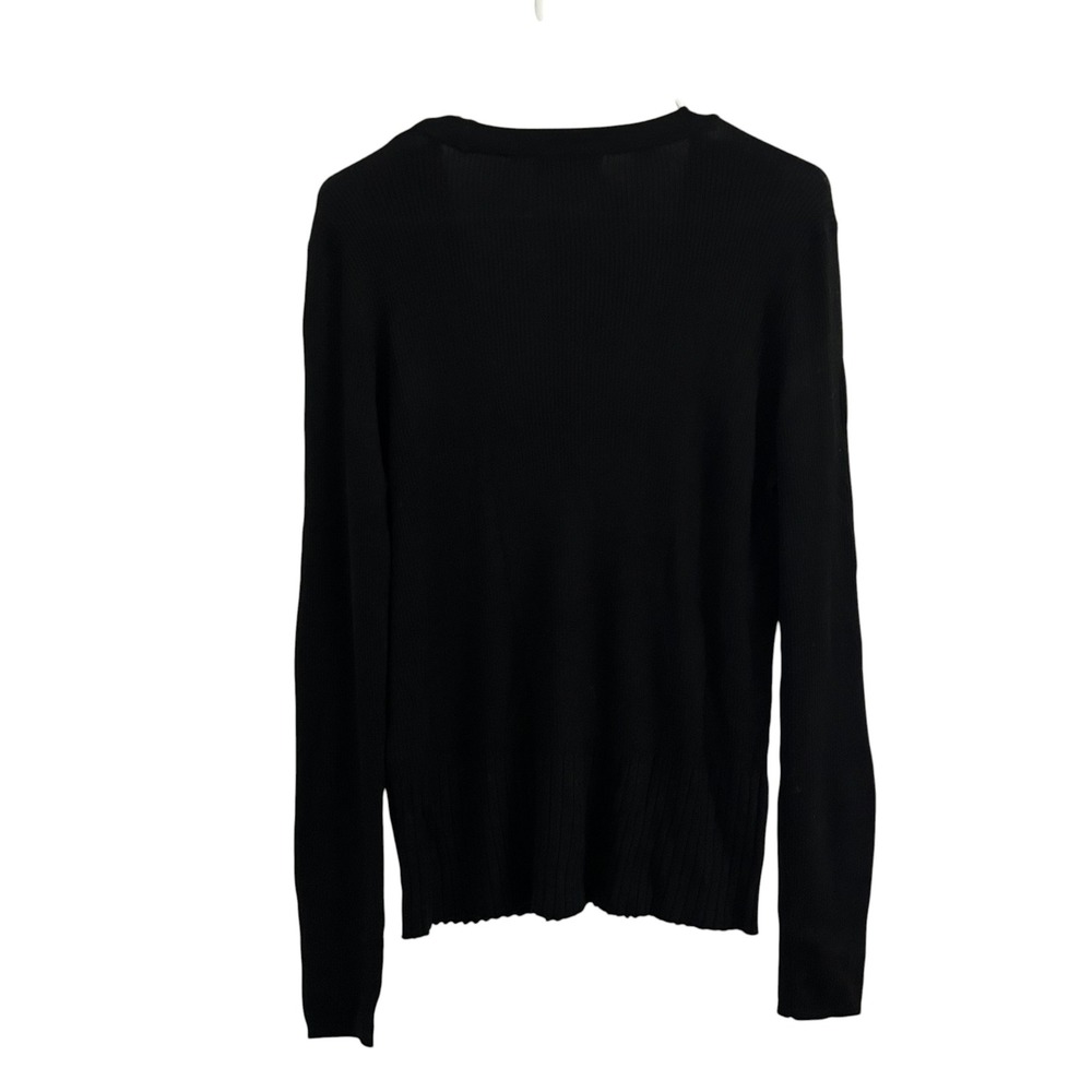 Madewell Womens Black Merino Wool Silk Blend V-Neck Button Front Cardigan XL New - Picture 7 of 10